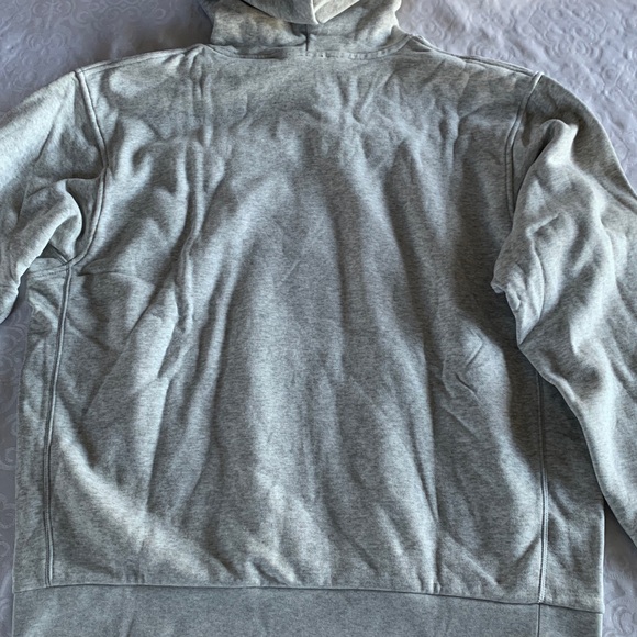 Nike Light Gray Hoodie with Bright Orange Graphic - Picture 10 of 14